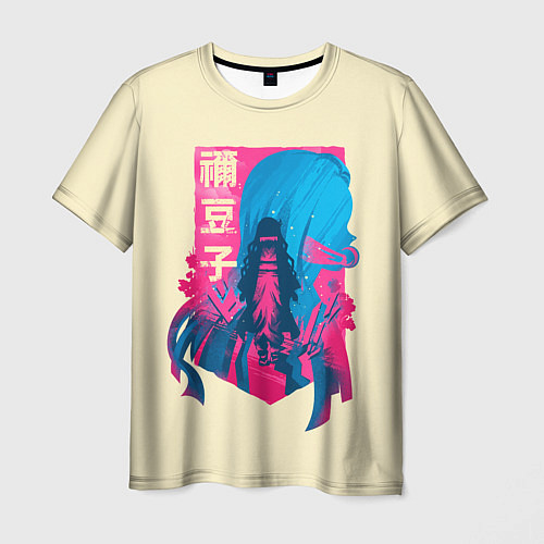 Мужская футболка Nezuko Neon / 3D-принт – фото 1