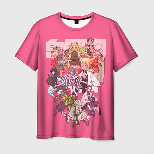 Мужская футболка Slayers on pink / 3D-принт – фото 1