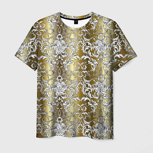 Мужская футболка Versace gold & white / 3D-принт – фото 1