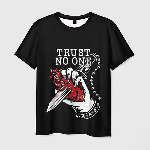 Мужская футболка TRUST NO ONE / 3D-принт – фото 1