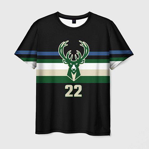 Мужская футболка Milwaukee Bucks форма Крис Миддлтон / 3D-принт – фото 1