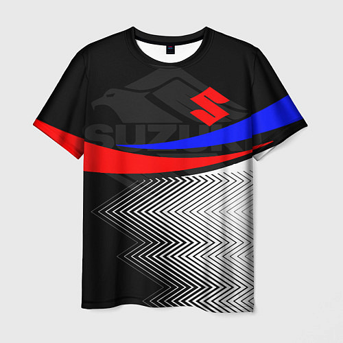 Мужская футболка SUZUKI СУЗУКИ RACING / 3D-принт – фото 1