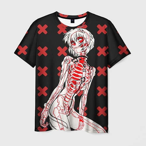 Мужская футболка Ева 00 Аянами Рей в X Ray / 3D-принт – фото 1