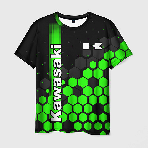 Мужская футболка KAWASAKI КАВАСАКИ / 3D-принт – фото 1
