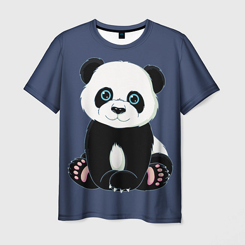 Мужская футболка Милая Панда Sweet Panda / 3D-принт – фото 1