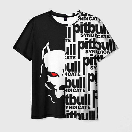 Мужская футболка PITBULL SYNDICATE ПИТБУДЬ / 3D-принт – фото 1