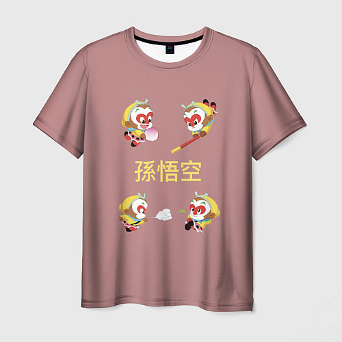 Мужская футболка Сунь Укун - 4 настроения / 3D-принт – фото 1