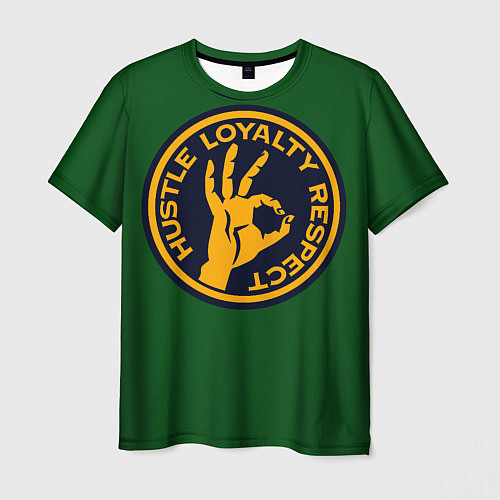 Мужская футболка Hustle Loyalty respect / 3D-принт – фото 1