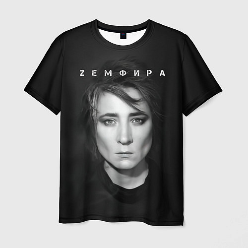 Мужская футболка Zемфира красивый портрет / 3D-принт – фото 1