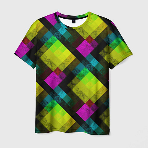 Мужская футболка Абстрактный разноцветный узор / 3D-принт – фото 1