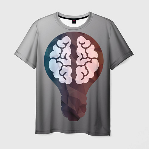 Мужская футболка Прокачай мозги / 3D-принт – фото 1