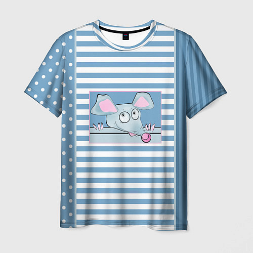 Мужская футболка Веселая Мышь / 3D-принт – фото 1