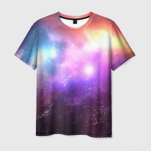 Мужская футболка Космос, сияние и звезды / 3D-принт – фото 1