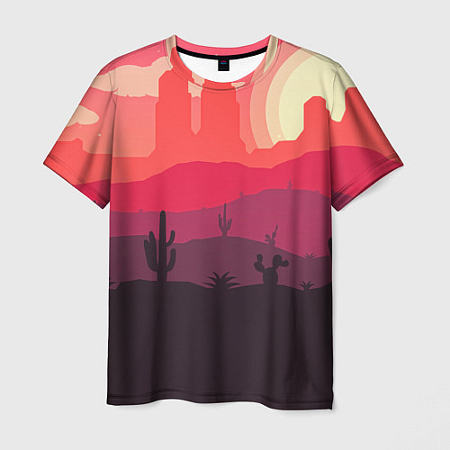 Мужская футболка Пустыня / 3D-принт – фото 1
