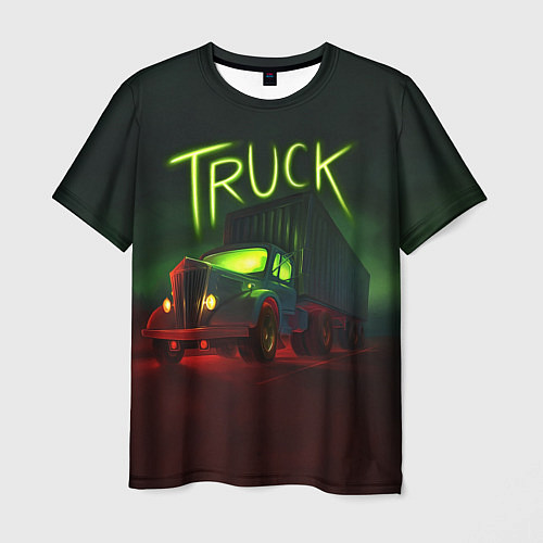 Мужская футболка Truck neon / 3D-принт – фото 1