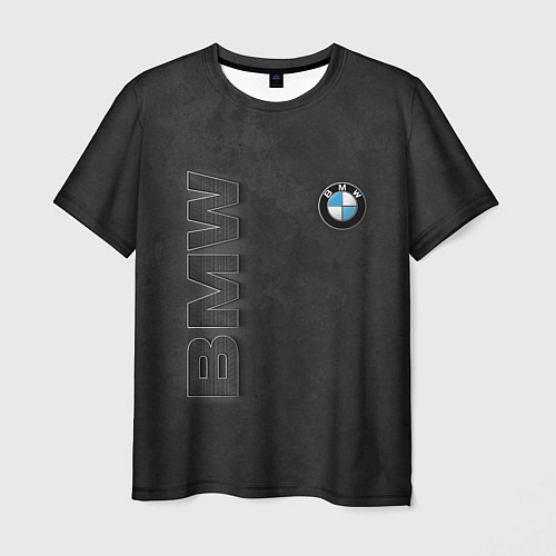 Мужская футболка BMW LOGO AND INSCRIPTION / 3D-принт – фото 1