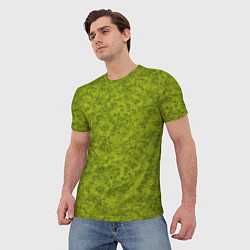 Футболка мужская Зеленый мраморный узор, цвет: 3D-принт — фото 2