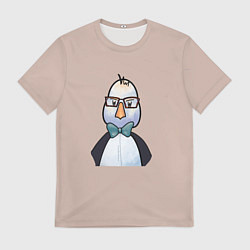 Футболка мужская Умная птица, цвет: 3D-принт