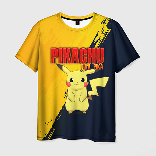 Мужская футболка PIKACHU PIKA PIKA ПИКАЧУ / 3D-принт – фото 1