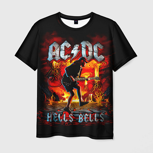 Мужская футболка ACDC HELLS BELLS / 3D-принт – фото 1