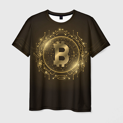 Мужская футболка БИТКОИН КРИПТОВАЛЮТА / 3D-принт – фото 1