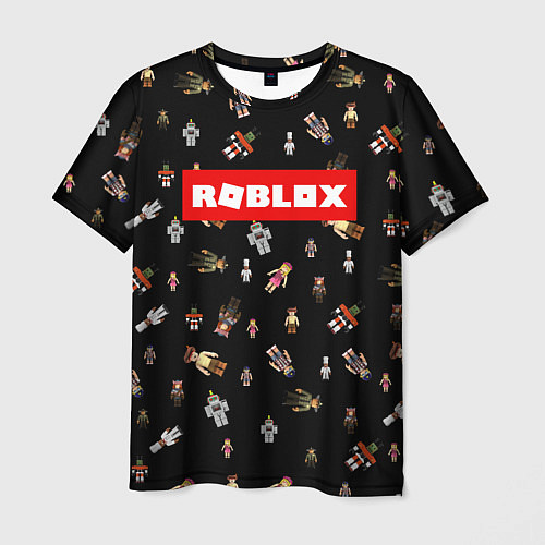 Мужская футболка ROBLOX PATTERN РОБЛОКС Z / 3D-принт – фото 1