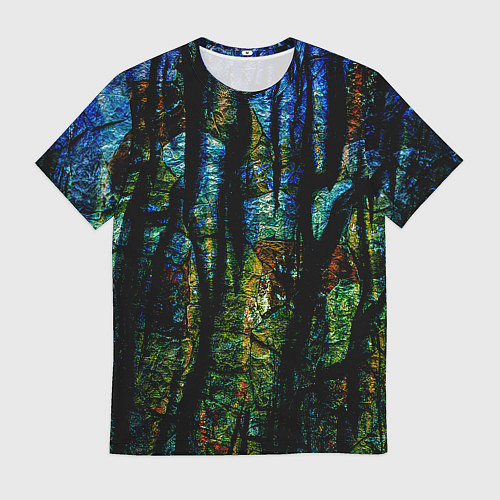 Мужская футболка Разноцветная гора / 3D-принт – фото 1