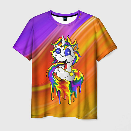 Мужская футболка Единорог Unicorn Rainbow Z / 3D-принт – фото 1