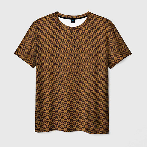 Мужская футболка Brown & Gold / 3D-принт – фото 1