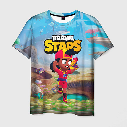 Мужская футболка Meg в прыжке Brawl Stars / 3D-принт – фото 1