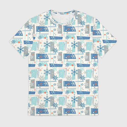 Мужская футболка Зимний Дизайн / 3D-принт – фото 1