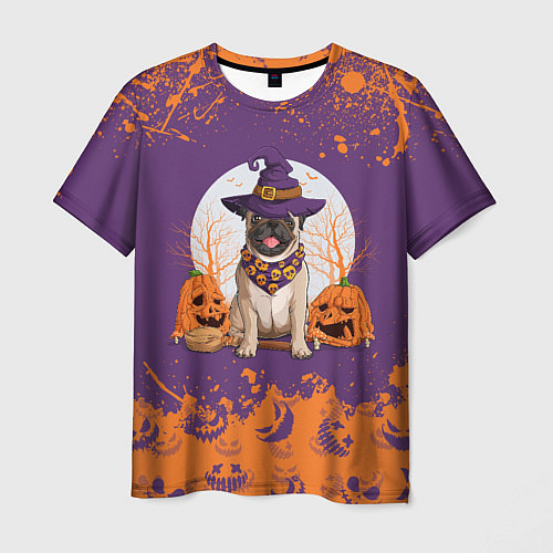 Мужская футболка Мопс на хэллоуин / 3D-принт – фото 1