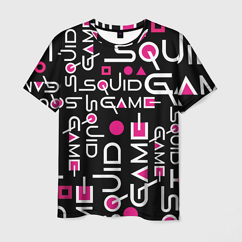 Мужская футболка SQUID GAME ЛОГО PINK / 3D-принт – фото 1