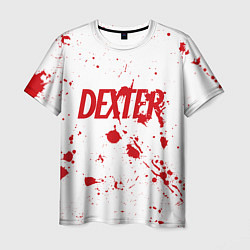 Мужская футболка Dexter logo Декстер брызги крови