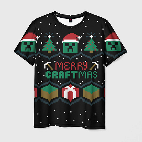 Мужская футболка MINECRAFT CHRISTMAS / 3D-принт – фото 1