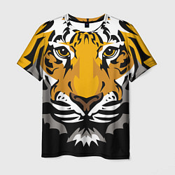 Футболка мужская Суровый взгляд тигра, цвет: 3D-принт