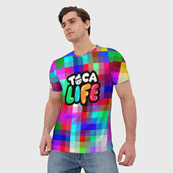 Футболка мужская Toca Life: Pixels, цвет: 3D-принт — фото 2