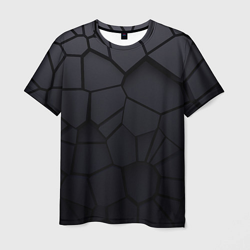 Мужская футболка Карбоновые 3D плиты 3Д плиты геометрия / 3D-принт – фото 1