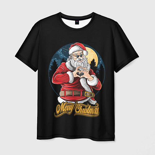 Мужская футболка Дед Мороз с Любовью / 3D-принт – фото 1