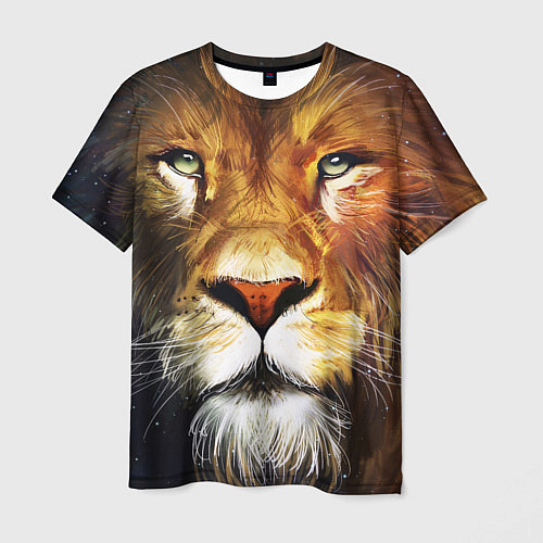 Мужская футболка Лев царь зверей / 3D-принт – фото 1