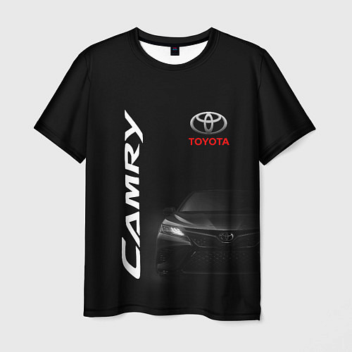Мужская футболка Черная Тойота Камри / 3D-принт – фото 1