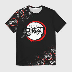 Футболка мужская КЛИНОК РАССЕКАЮЩИЙ ДЕМОНОВ БРЫЗГИ КРАСОК, цвет: 3D-принт