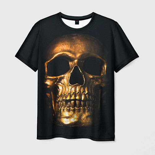 Мужская футболка Gold Skull / 3D-принт – фото 1