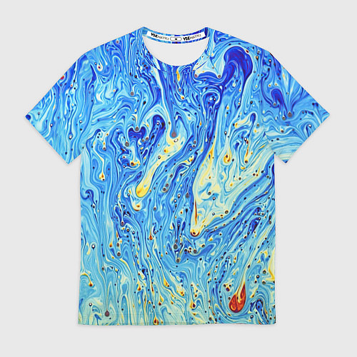 Мужская футболка Сползающие краски / 3D-принт – фото 1
