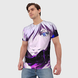 Футболка мужская Сатору Гото кастует заклинание, цвет: 3D-принт — фото 2
