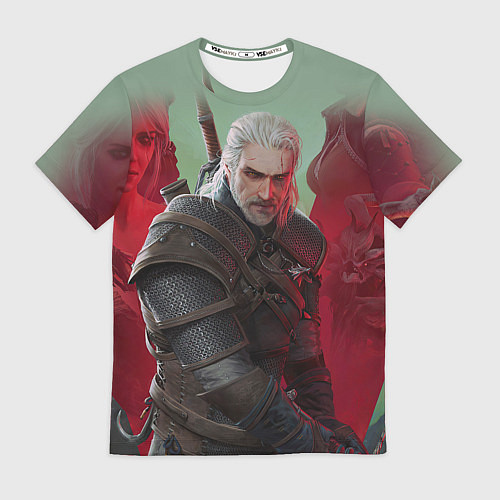 Мужская футболка ВЕДЬМАК THE WITCHER ГЕРАЛЬТ С МЕЧОМ / 3D-принт – фото 1