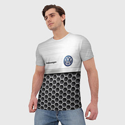 Футболка мужская Volkswagen Стальная решетка, цвет: 3D-принт — фото 2