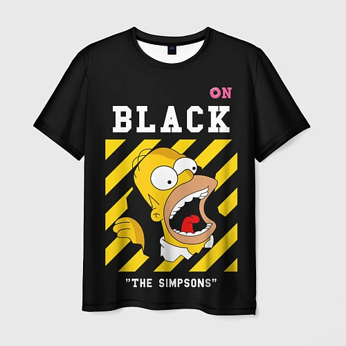 Мужская футболка Симпсоны х ON BLACK / 3D-принт – фото 1