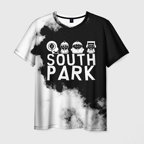 Мужская футболка Все пацаны на черном фоне Южный Парк / 3D-принт – фото 1