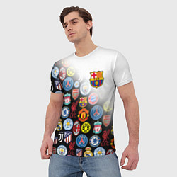 Футболка мужская FC BARCELONA LOGOBOMBING, цвет: 3D-принт — фото 2